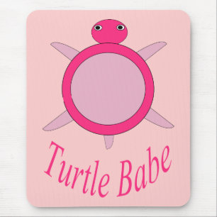 Niedlich Pink Turtle Babe Mousepad