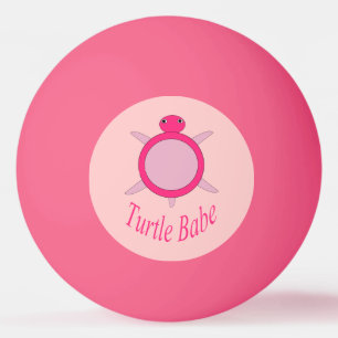Niedlich Pink Turtle Babe Pong Ball Tischtennisball