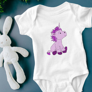 Niedlich Pink Unicorn Baby Girl Baby Strampler