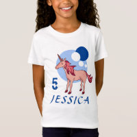 Niedlich Pink Unicorn Modern Age Name Geburtsdatum