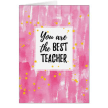 Niedlich Pink Watercolor Beste Teacher-Bewertung