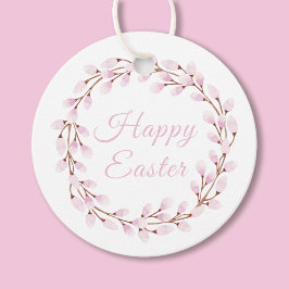 Niedlich Pink Watercolor Pussy Willow Happy Ostery Geschenkanhänger