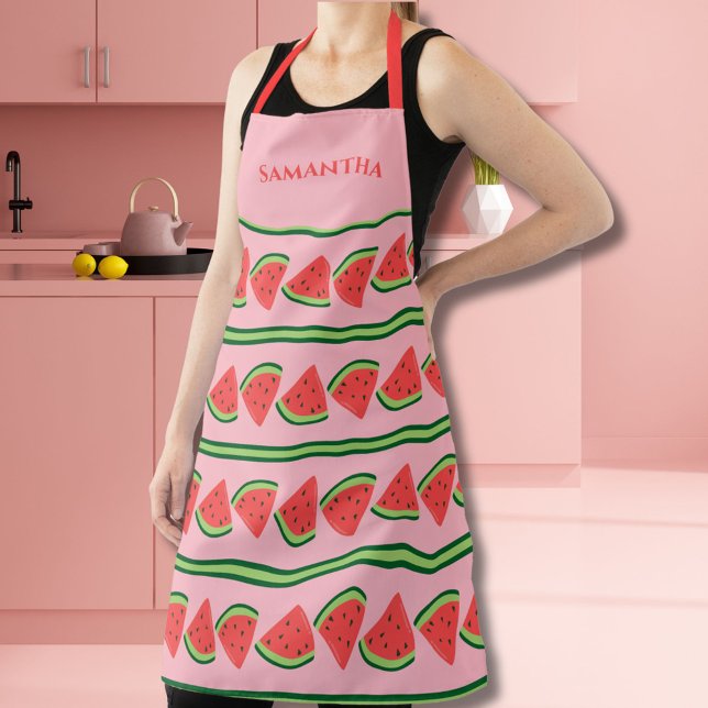Niedlich Pink Watermelon Slices Design Individuell Schürze (Von Creator hochgeladen)