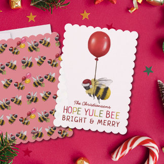 Niedlich Pink Weihnachten Bee Merry and Bright Chr