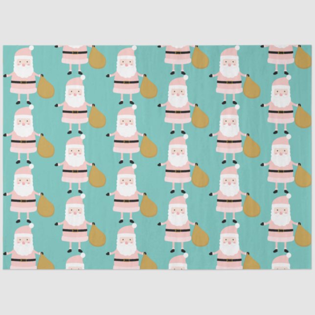 Niedlich Pink Weihnachten Weihnachten Weihnachtsmu Seidenpapier (Vorderseite)