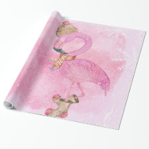 Niedlich Pink Weihnachten Winter Flamingo Bird