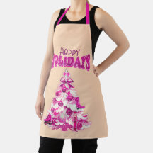 Niedlich Pink Weihnachtsbaum Happy Holidays