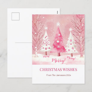 Niedlich Pink White Retro Weihnachten