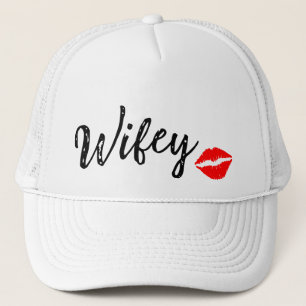 NIEDLICH! 👰 Pink "Wifey" Hut mit Kiss Lips - Ni Truckerkappe