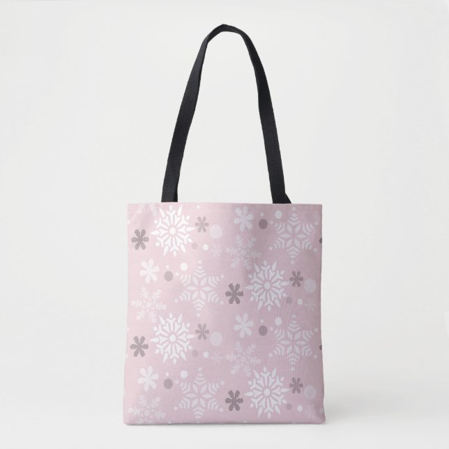 Niedlich Pink Winter Snowflake Urlaubssaison (Vorderseite)