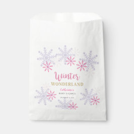 Niedlich Pink Winter Wonderland Kinderdusche Schne Geschenktütchen
