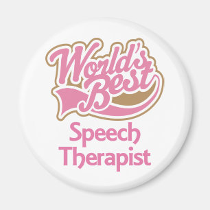 Niedlich Pink Worlds Best Speech Therapist Magnet