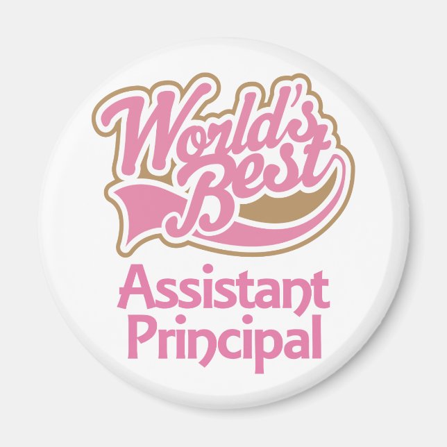 Niedlich Pink Worlds Bester Assistent Magnet (Vorne)