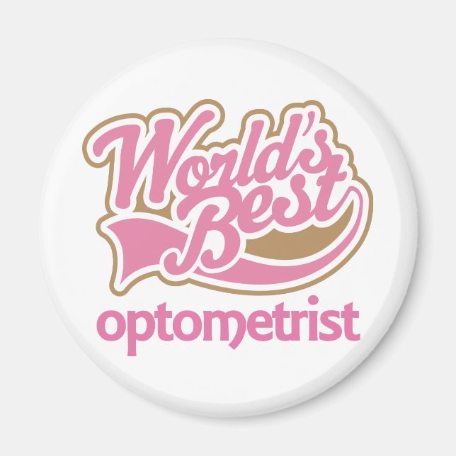 Niedlich Pink Worlds Bester Optometriker Magnet (Vorne)