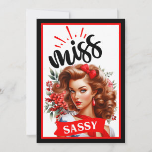Niedlich Pinup_ Miss Sassy Einladung