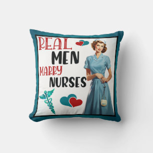 Niedlich Pinup_ Real Men Heiraten Kissen