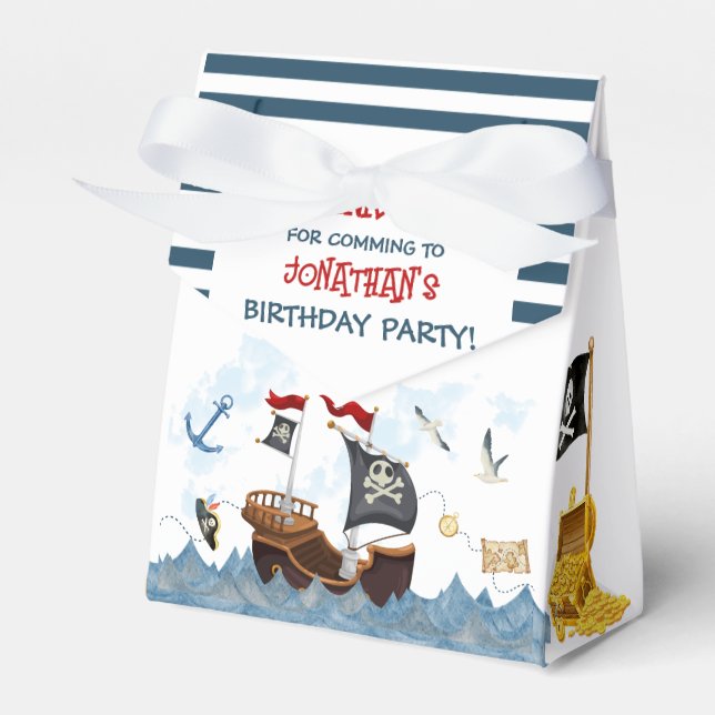 Niedlich Pirate Birthday Vielen Dank Geschenkschachtel (Vorderseite)