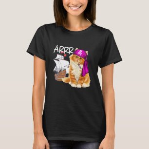 Niedlich Pirate Cat Goes Arrr Buccaneer Kitten Fel T-Shirt