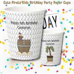 Niedlich Pirate Kindergeburtstag Party Pappbecher