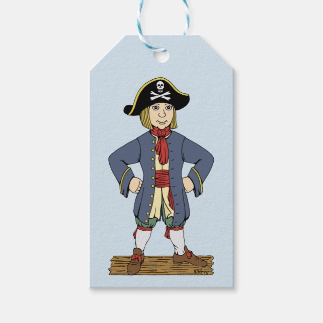 Niedlich Pirate Lad Geschenkanhänger (Vorderseite)