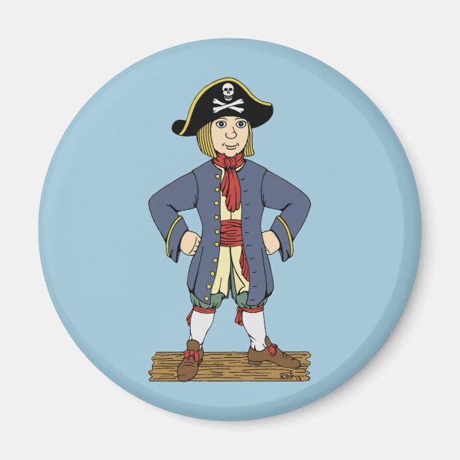Niedlich Pirate Lad Magnet (Vorne)