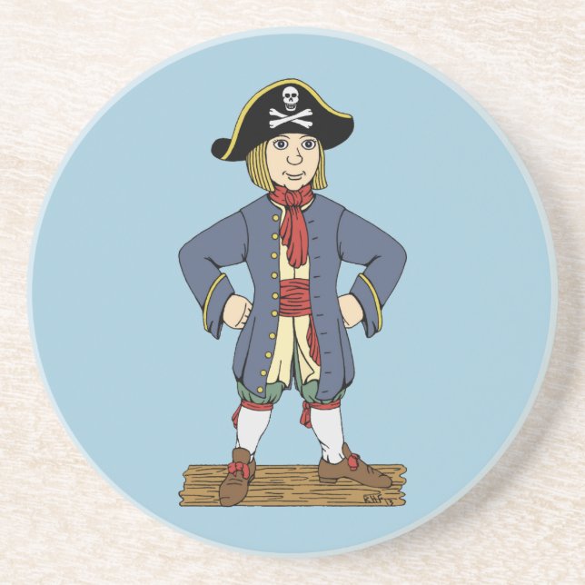 Niedlich Pirate Lad Untersetzer (Vorne)