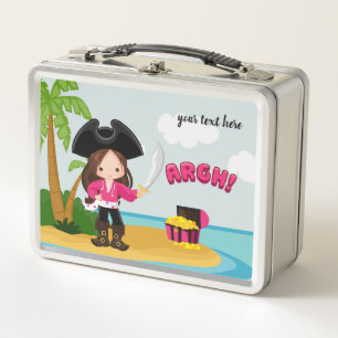 Niedlich Pirate Metall Lunch Box
