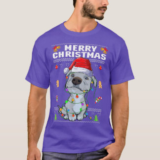 Niedlich Pit Bull Welpe Frohe Weihnachten Ugly Swe T-Shirt