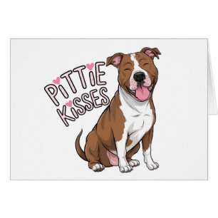 Niedlich Pitbull Kisses Dog Liebe Pittie Pit Bull