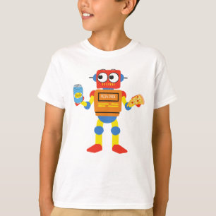 Niedlich Pizza Oven Robot T-Shirt