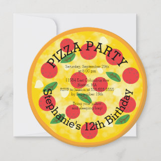 Niedlich Pizza Party Geburtstagsparty Einladung