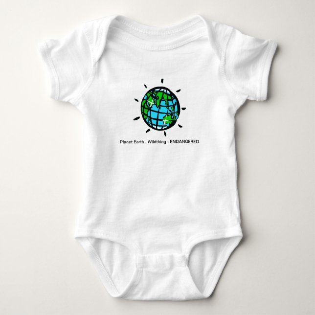 Niedlich Planet EARTH- Baby-Umweltschützer Baby Strampler (Vorderseite)