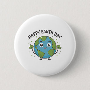 Niedlich Planet Earth Sprichwort Happy Earth Day 1 Button