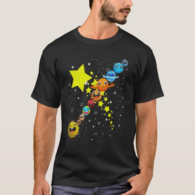 Niedlich Planets Astronomie Space Travel Astro T-Shirt (Vorderseite)