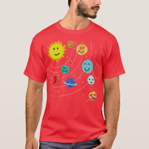 Niedlich Planets Science Solar System Space Astron T-Shirt