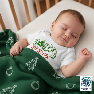 Niedlich Playful Baby's First Christmas Tree Baby Strampler