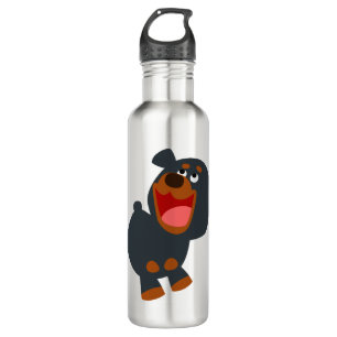 Niedlich Playful Cartoon Baby Rottweiler Edelstahlflasche