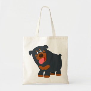 Niedlich Playful Cartoon Rottweiler Bag Tragetasche