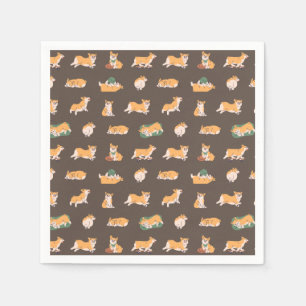 Niedlich Playful Corgi Serviette