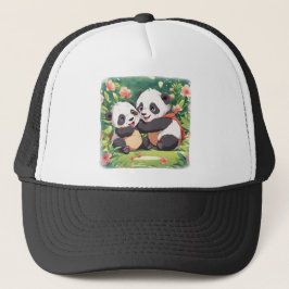 Niedlich Playful Little Pandas - Anime Style Truckerkappe