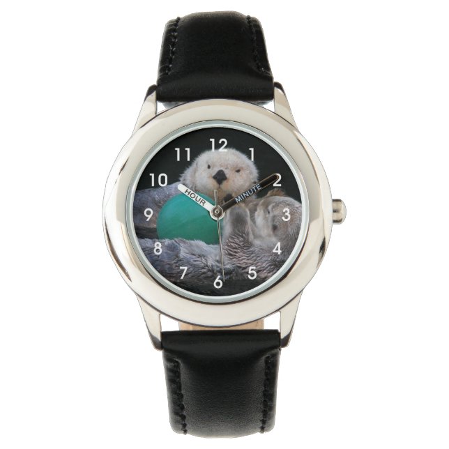 Niedlich Playful Sea Otters Armbanduhr (Vorderseite)