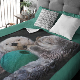 Niedlich Playful Sea Otters Fleecedecke