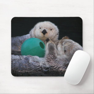 Niedlich Playful Sea Otters Mousepad