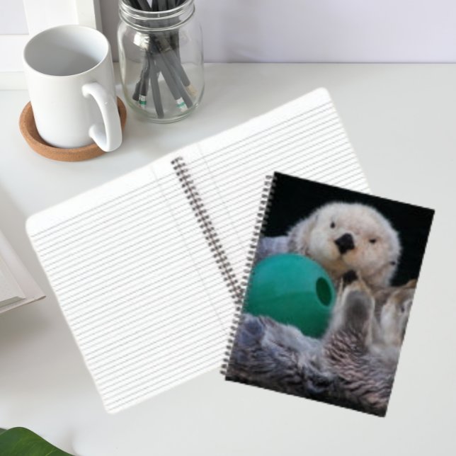 Niedlich Playful Sea Otters Notizbuch (In Situ)