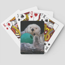 Niedlich Playful Sea Otters Spielkarten