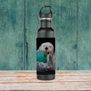 Niedlich Playful Sea Otters Trinkflasche
