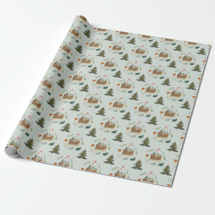 Niedlich Playful Sleigh Holiday Weihnachtsgeschenk Geschenkpapier