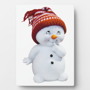 NIEDLICH PLAYFUL SNOWMAN FOTOPLATTE
