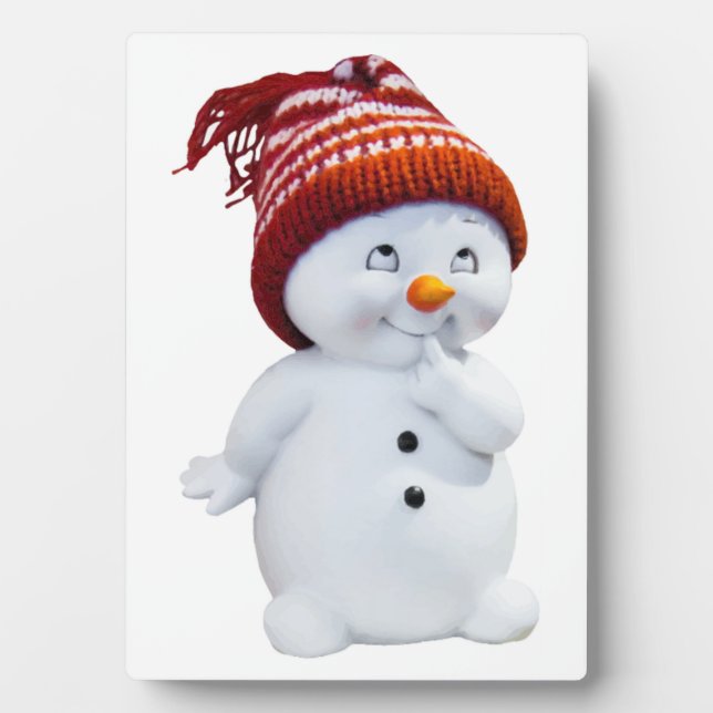 NIEDLICH PLAYFUL SNOWMAN FOTOPLATTE (Vorderseite)