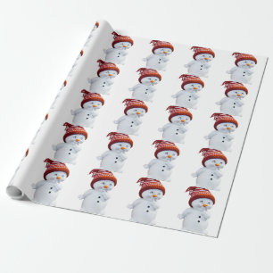 NIEDLICH PLAYFUL SNOWMAN GESCHENKPAPIER